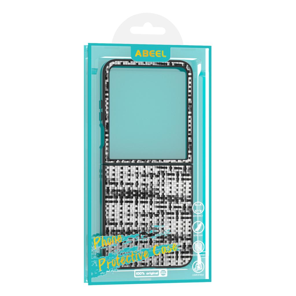 For Motorola Razr 60 Ultra 5G Case Leather+PC Phone Cover Plaid Texture