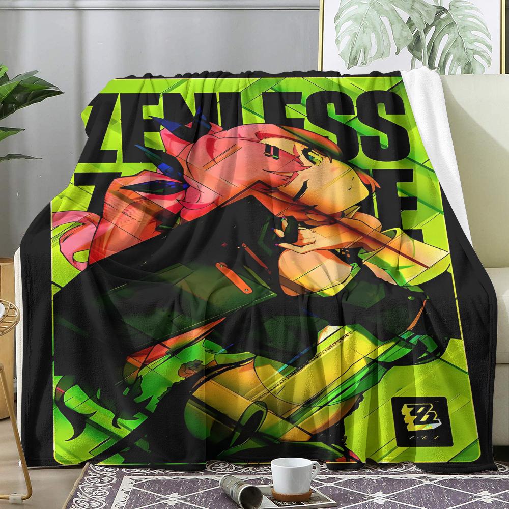 Zenless Zone Zero Game Throw Soft Flannel Throw Summer AC Blanket Lightweight Cool Nap Blanket for Sofa Bed Couch Travel