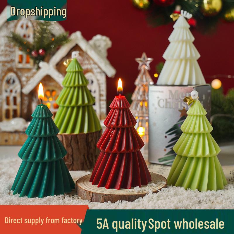 Handmade Scented Christmas Tree Candle Ornament - Perfect As a Small Gift or Party Favor with Custom Aromatherapy Options