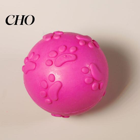 Squeaky Dog Ball Raised Texture Chew Toy Dogs Teeth Cleaning Bite-resistant Relieves Boredom And Anxiety for Puppy Teething Fetch Game Wear-resistant