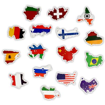 50Pcs National Flags Stickers Various Cute Decals Waterproof PVC Adhesive Decoration Self-adhesive Cartoon Stickers Motorcycle Phone Car Suitcase