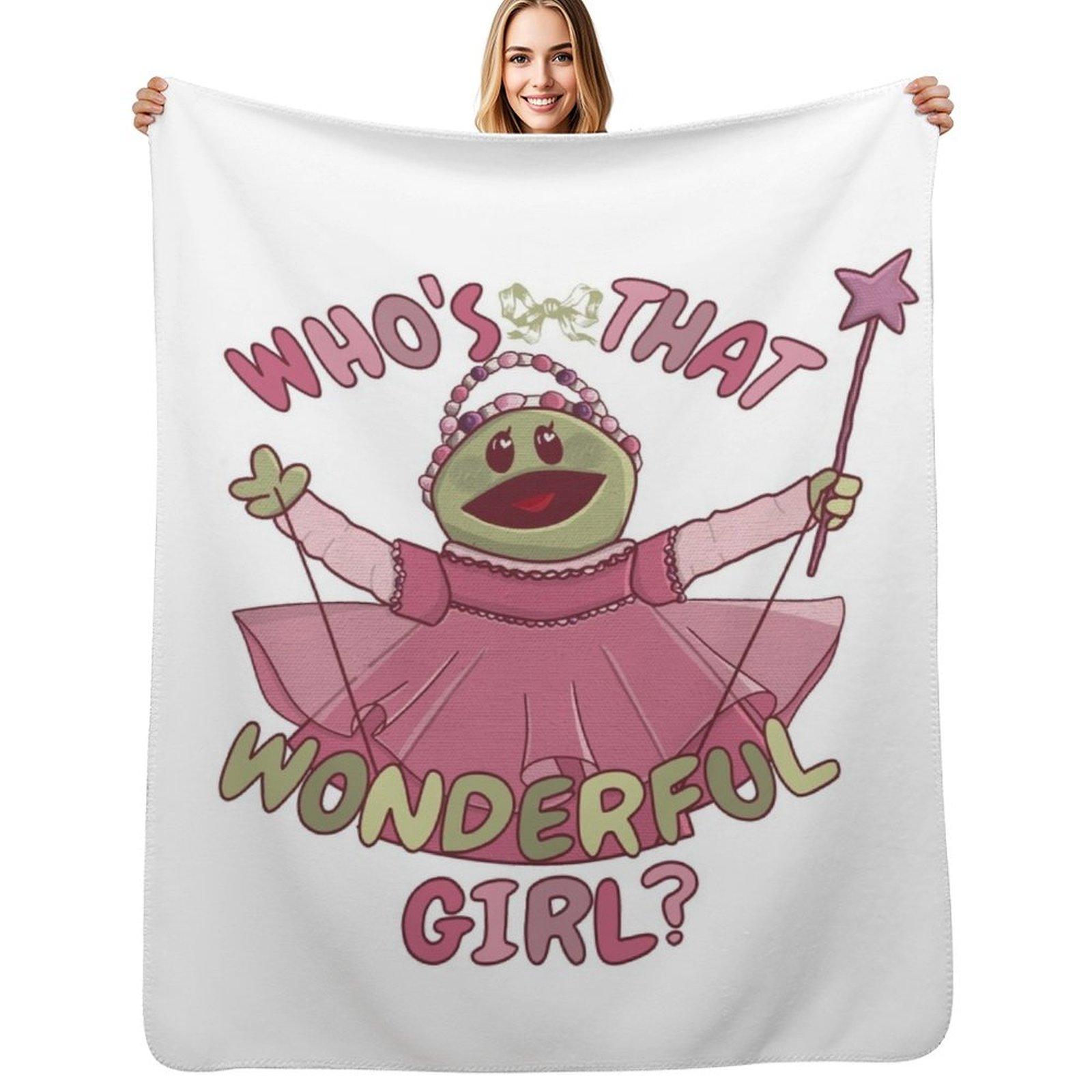 

Nanalan whos that wonderful girl Throw Blanket Plush Fuzzy Cozy Blanket for Couch Sofa 102x76cm(40x30in)