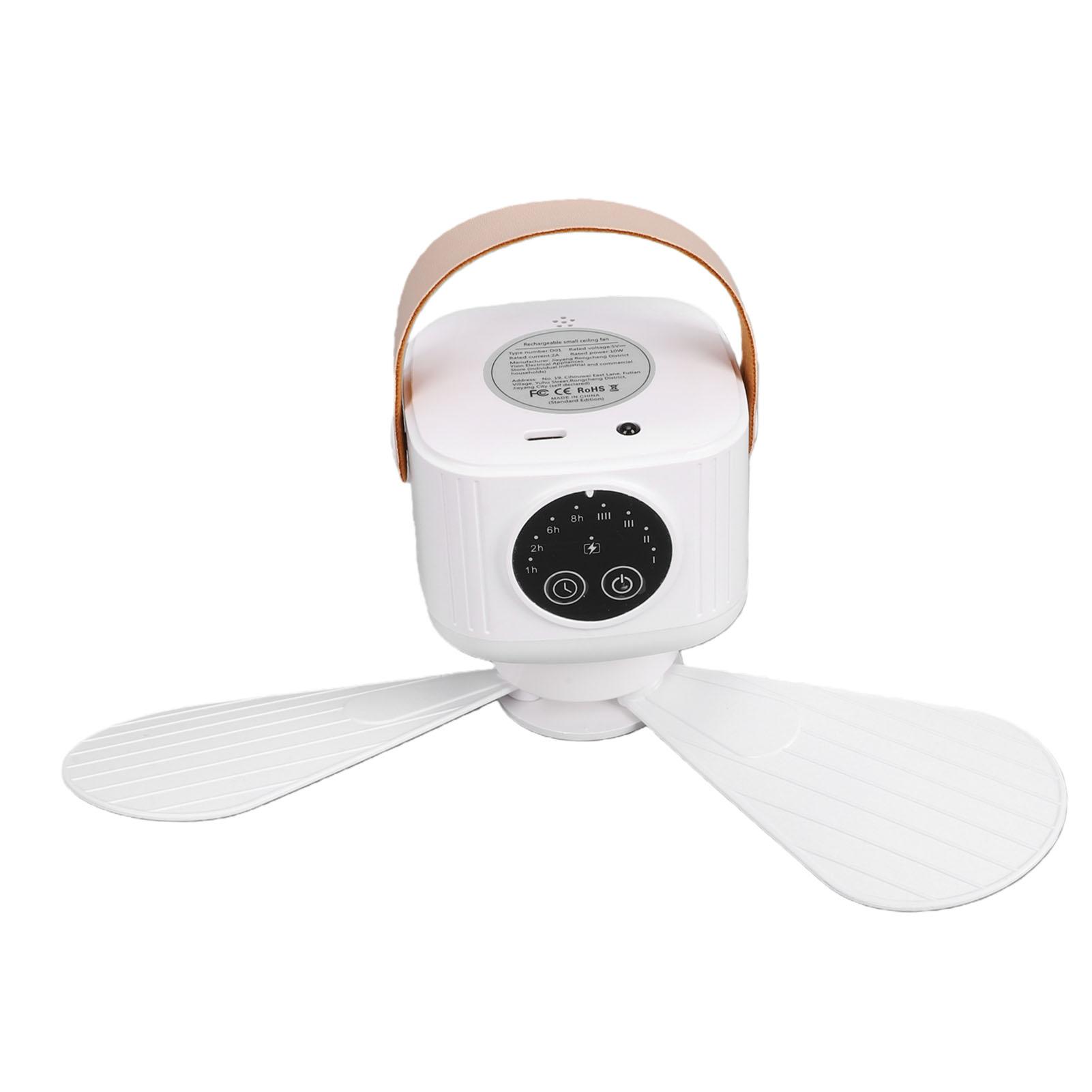 

Battery Operated Ceiling Fan with Light Portable Camping RV Tent Fan with Remote for Office Dorm