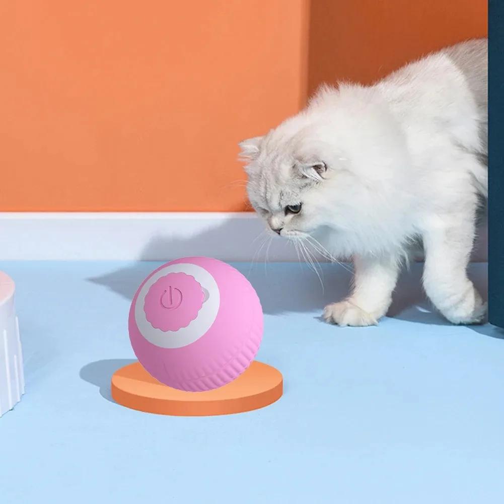 Interactive CatS Toy Ball Things for Cats Toys 360° Automatic Rotating Rolling Ball With USB Charging Function Pet Products Baby