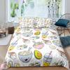 Three-Piece Catering Rice Ball Animation Digital Printing Quilt Pillowcase Bedding