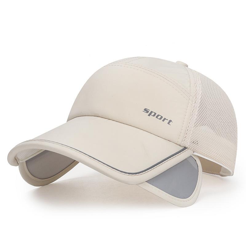 Spring and Summer Men's and Women's Sunshade Drawstring Fishing Baseball Cap Reflective Printed Cap