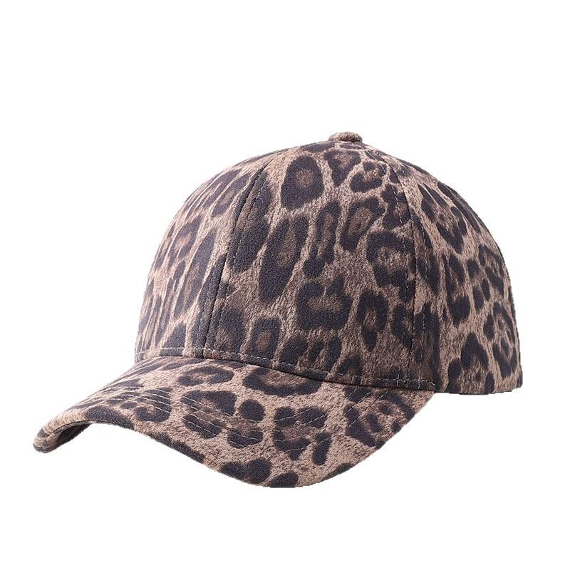 Autumn new leopard print baseball grinding cap European and American fashion high-quality curved brim cap