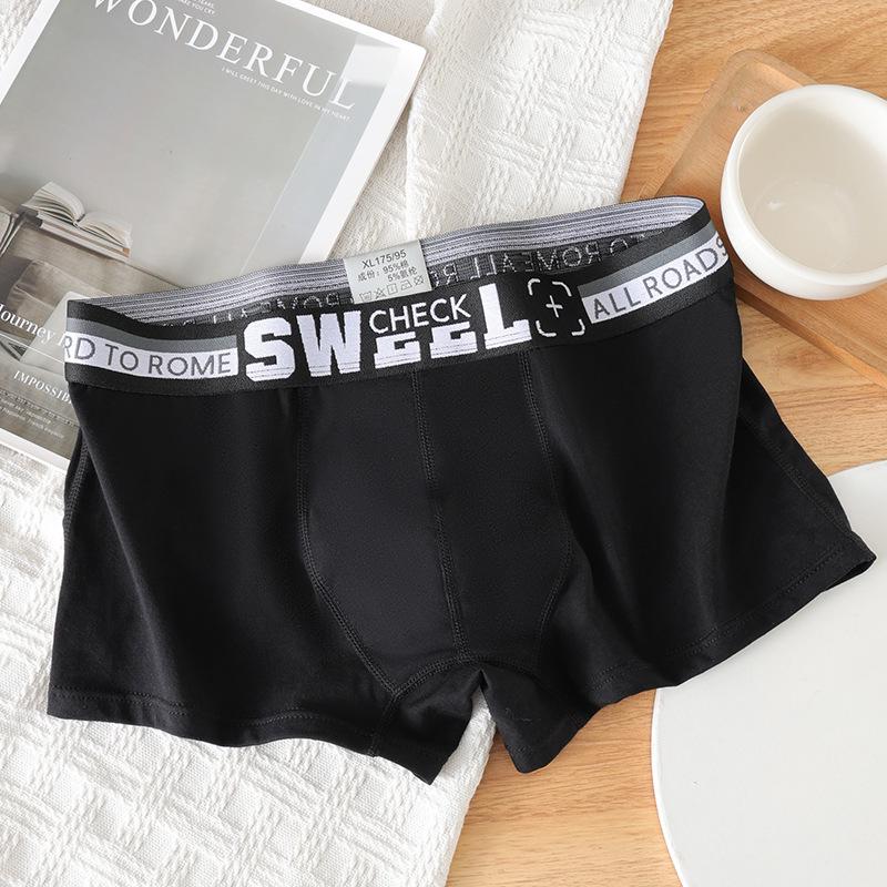 

Men s Pure Cotton Boxer Briefs - Retro Hong Kong Style for Teenage Boys 3XL (for 155-180 jin)