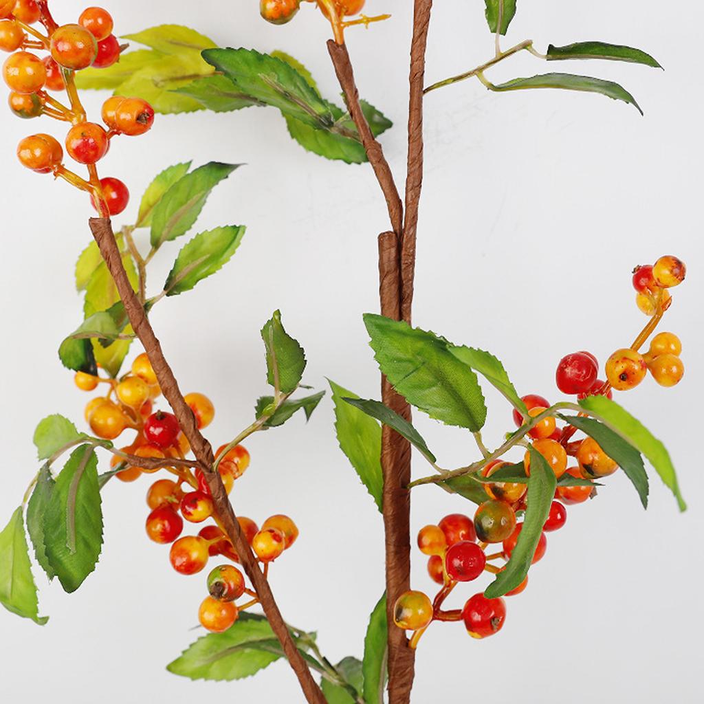 Artificial Fruit Tree Branches High Simulation Lifelike Faux Fruit Bouquet Stems for Home Decor