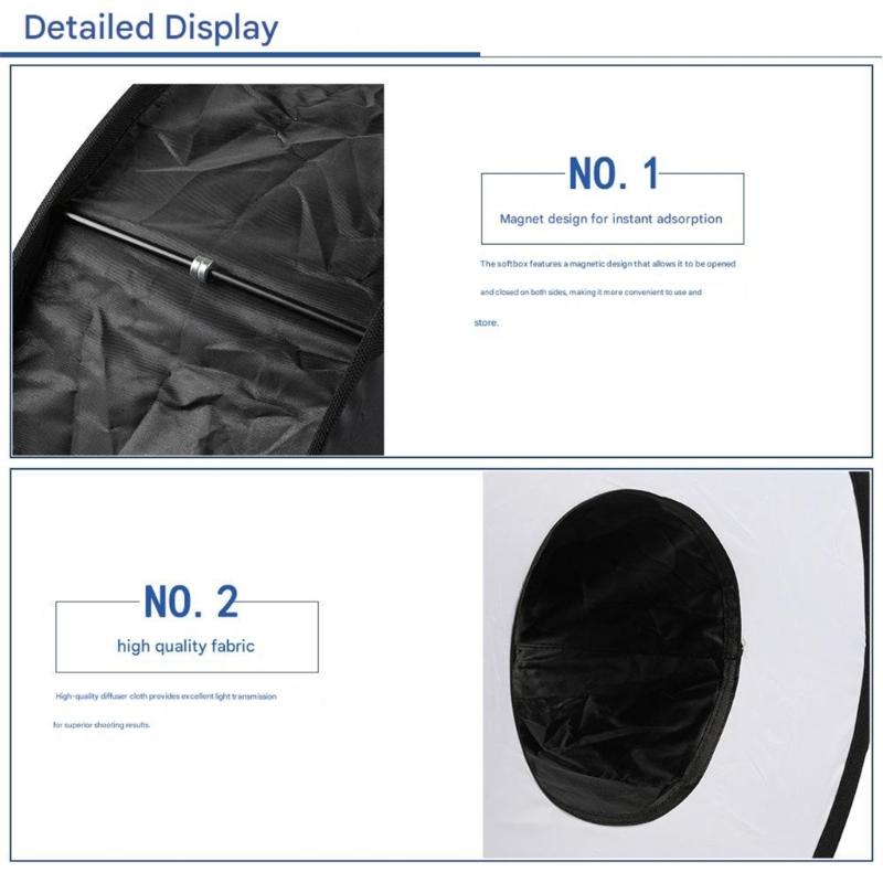 45CM Universal Softbox Compatibles Flash and LED for Macroed Portrait Studio Use Portable Portrait Light