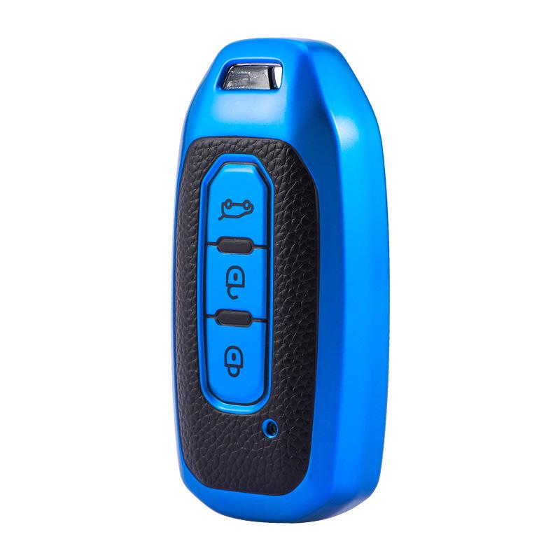 Ford Territory 2020 Leather Key Chain Cover - Full Wrap Protective Shell.