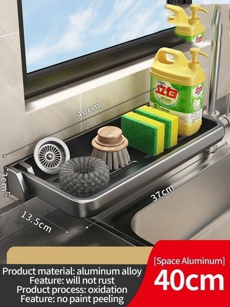 Foldable Kitchen Sponge Holder Sink Drain Rack Soap Drainer Towel Rack Shelf Organizer bathroom Storage Accessories