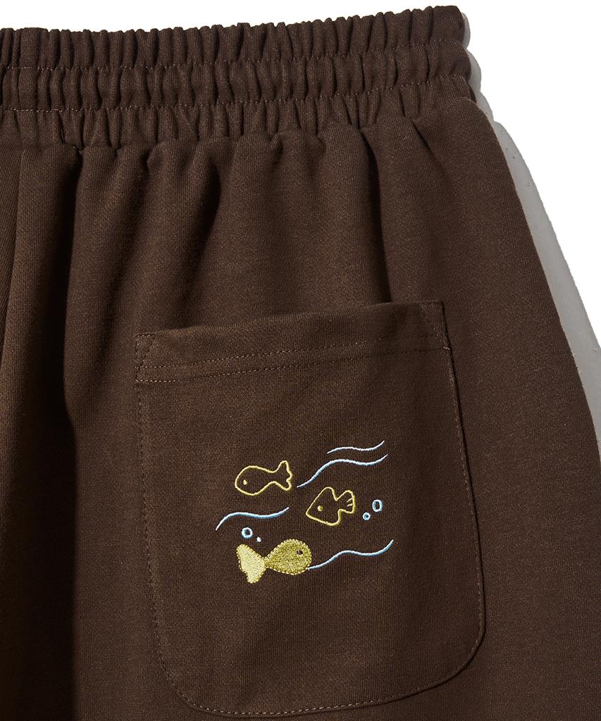 GAKKAI UNIONS Village Sweat Bermuda Pants Brown