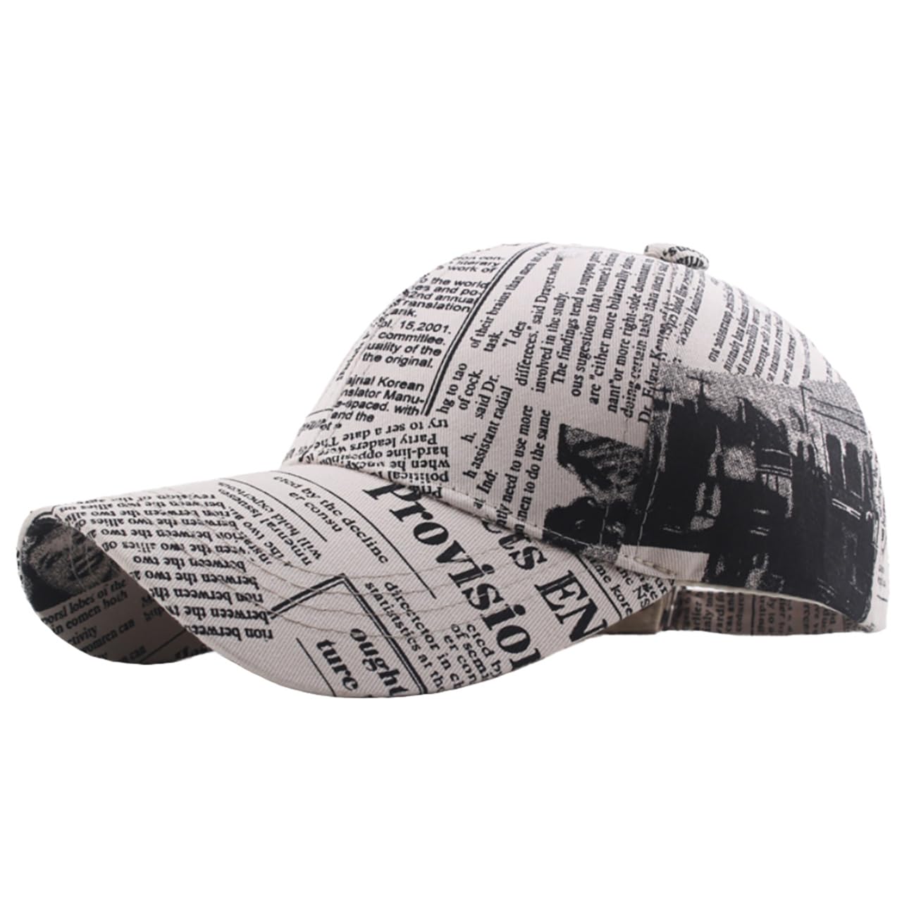 

Кепка с газетным принтом Стильная Дышащая Простая Модная CZ841 [Белый Клык] Мужская Женская (хаки)