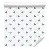 Heart Wallpaper White, Sea Blue and Light Gray 50x1000