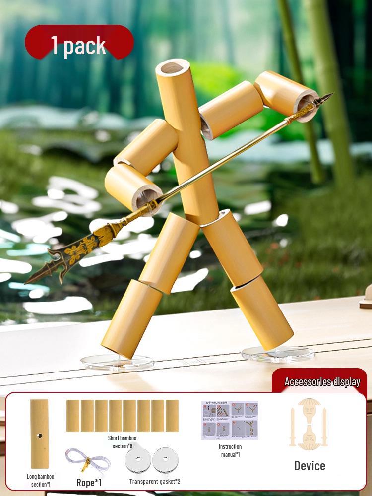 Bamboo People DIY Battle Educational Toy for Sixth Grade with PK Table