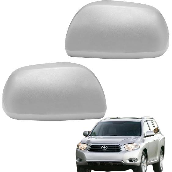 

Rear View Mirror Cover Cap Fit for 2009-2014 Toyota Highlander Exterior Mirror Covers Decoration Trims (Black) белый