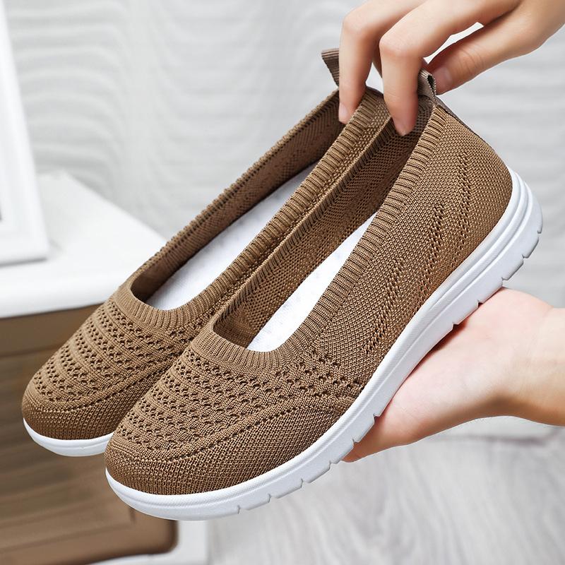 Single shoes summer new shoes women's shoes shallow mouth flat bottom mother shoes one pedal foreign trade cloth shoes