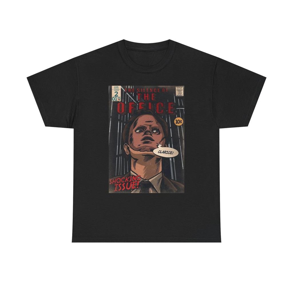Silence Of The Office Graphic T Shirt Vintage Funny Retro Unisex Heavy Cotton