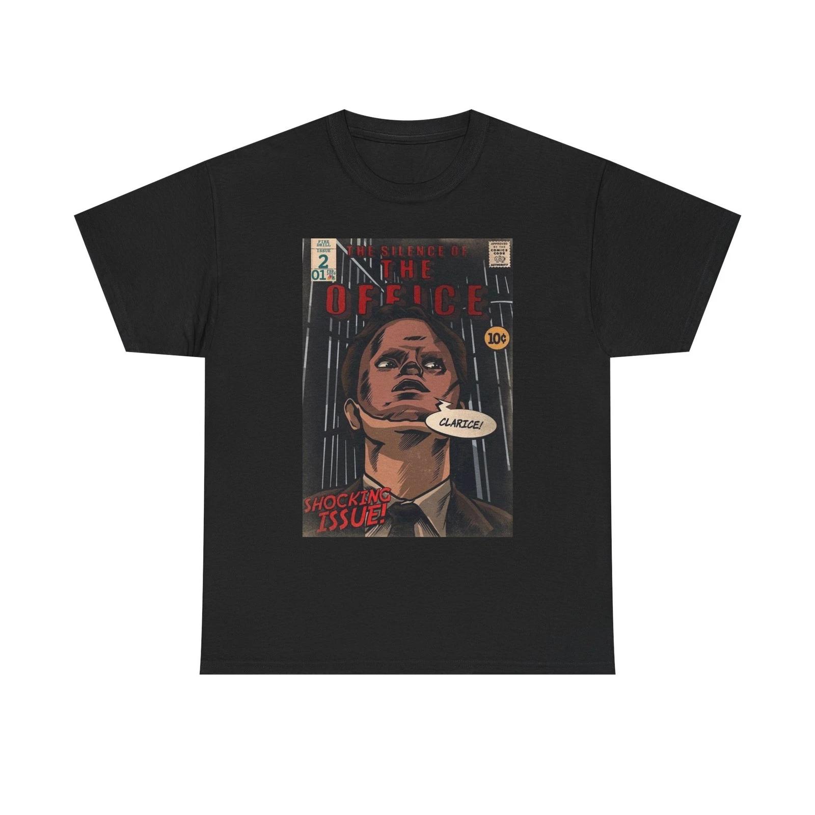 Silence Of The Office Graphic T Shirt Vintage Funny Retro Unisex Heavy Cotton 4XL