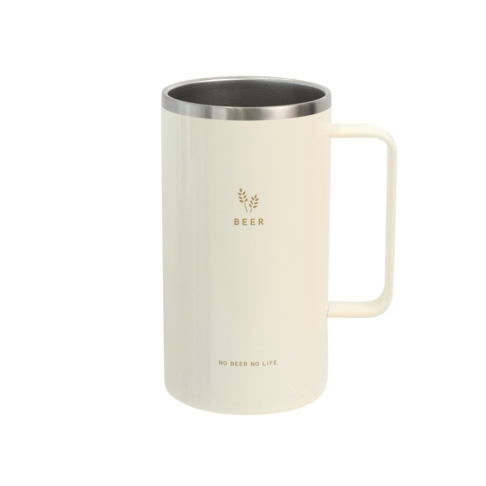 Sabu Beer & Sour Stainless Steel Thermos Mug, Ivory, 550mL, 410901