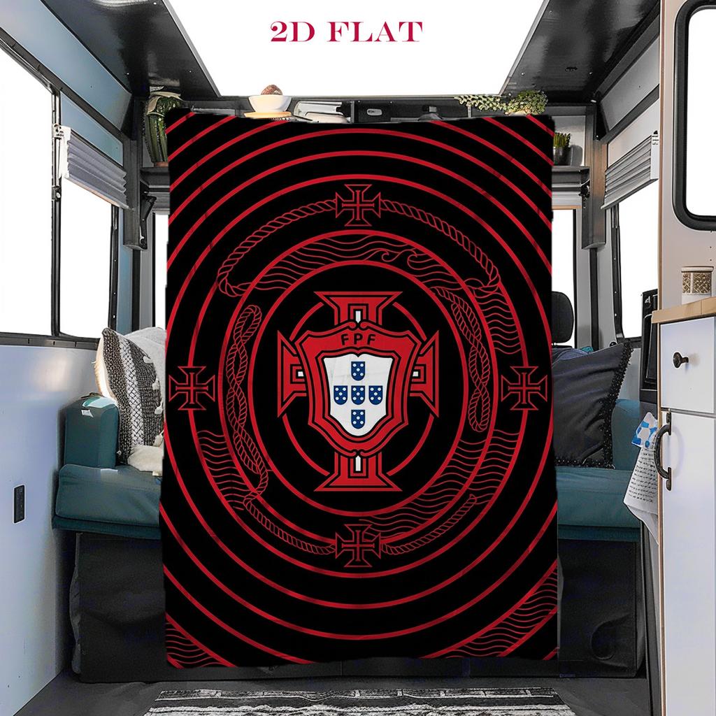 Portuguese Heritage Emblem blanket sofa blanket Suitable for all seasons Outdoor plush blanket Air conditioning blanket Digital printing