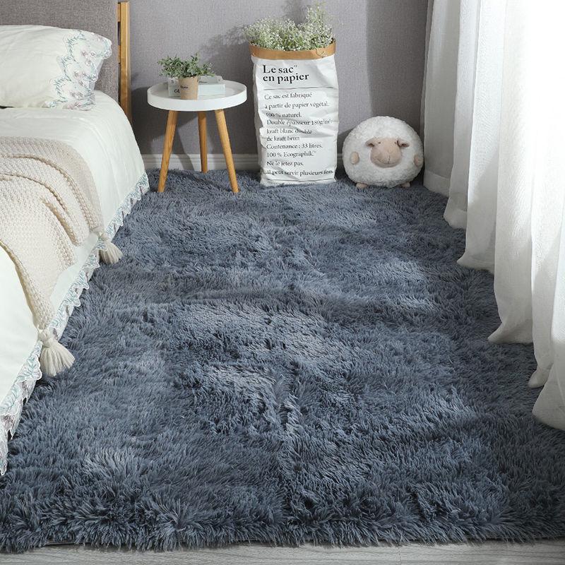 Colorful Tie-Dye Long-Haired Carpet: Bedroom Floor Mat, Doormat, Foot Mat, or Cat Mat Blanket