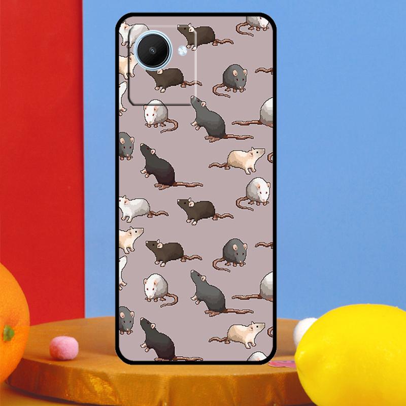 Cute Cartoon Animal Rat For Realme C75 C71 C55 C53 C67 C61 C33 C63 C51 10 11 12 13 14 15 Pro Plus C65 GT7 Pro Case