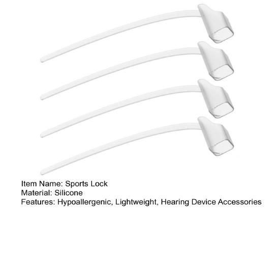 4/8Pcs Hearing Device Sports Lock Hypoallergenic Lightweight Secure Fit Silicone Hearing Device Fixing Lock