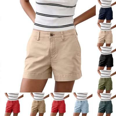 Pantalones Cortos de Mujer con Bolsillos, Pantalones Cortos Casuales