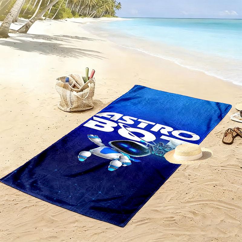 ASTRO BOT Custom Name Print Beach Towel, Large Soft Quick Dry Towel for Beach Camping Swimming