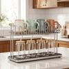 Stainless Steel Cup Storage Rack Anti-Fall Water Cup Holder Sink Storage Rack Office