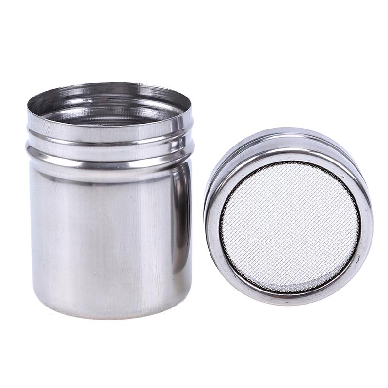 Stainless Steel Powder Shaker Sugar Chocolate Coco Shaker Flour Coffee Sifter Cooking Tools with Lid Household Accessories