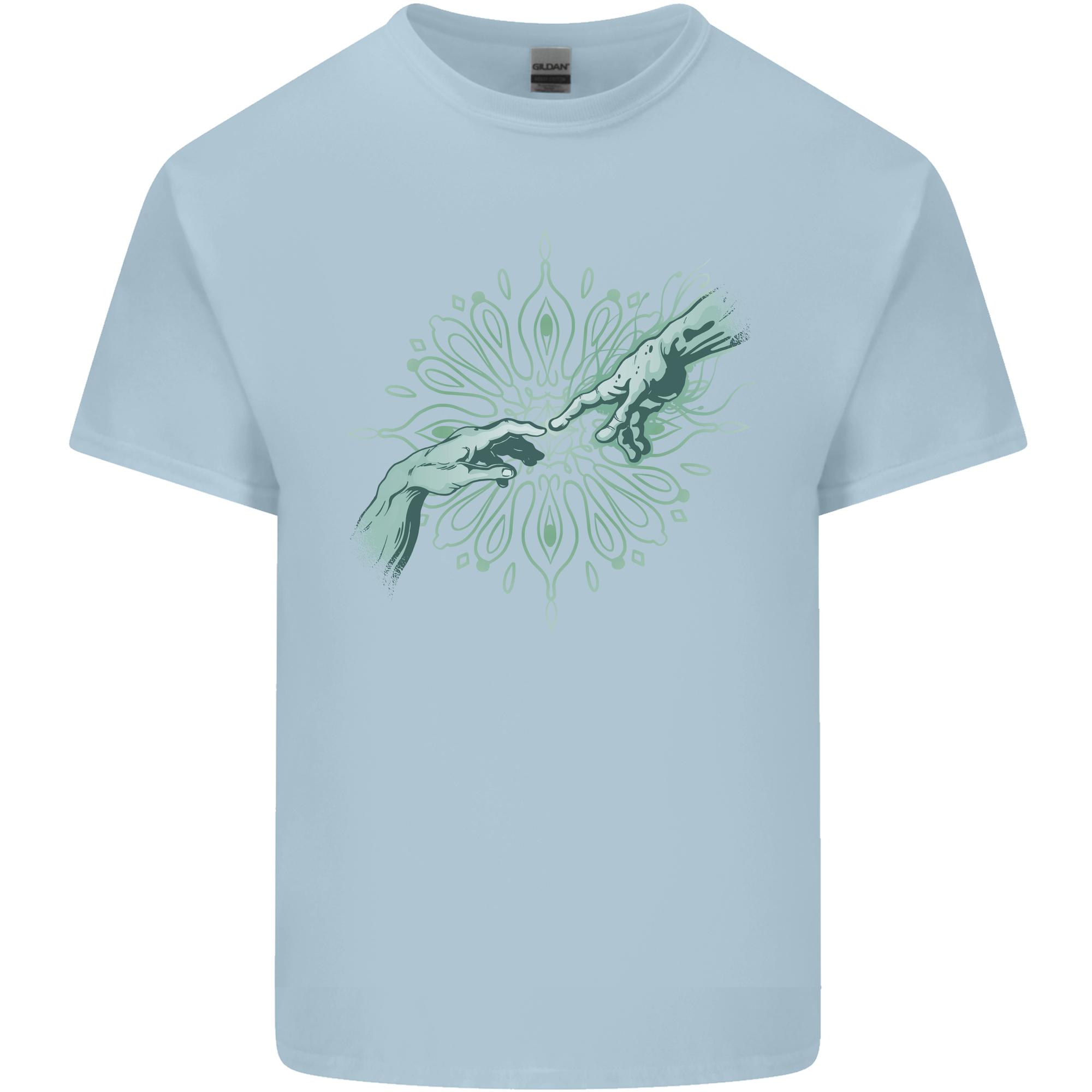 Alien Creation of Adam Parody UFO Unisexs Light Cotton TShirt S