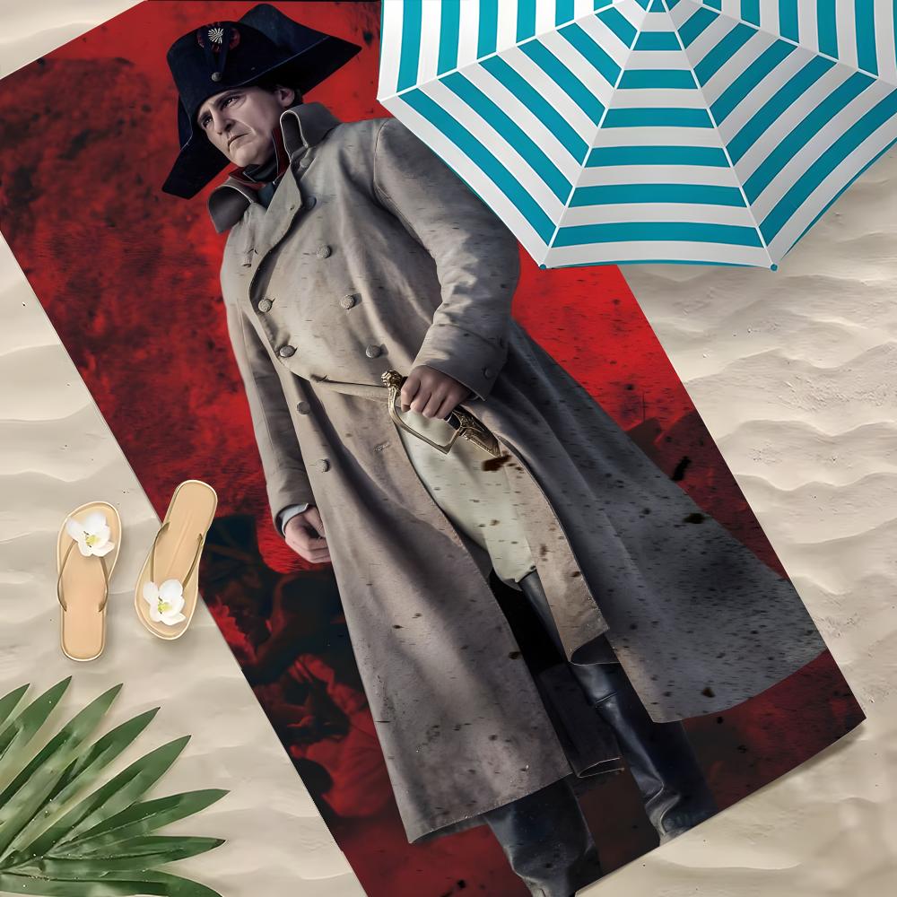 N-Napoléon Bonaparte Serviette de Bureau Polyester Serviette de Plage Séchage Rapide Sans Sable Serviette de Bain Pour l'Été Piscine Voyage Vacances 60x35CM