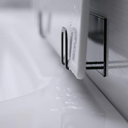 Yamazaki Tower Magnetic Bath Lid Holder (Combined, Black, 9890)