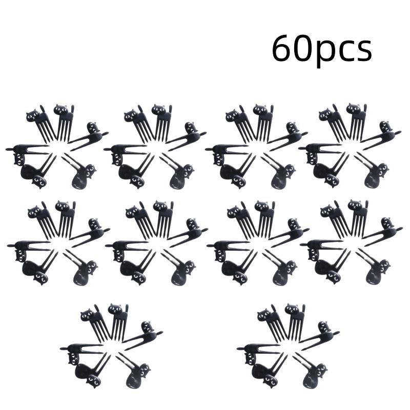 Plastic Fruit Toothpick Lovely Eye Cartoon Forks Bento Decorative Tableware Food Picks Fish Fork Dessert