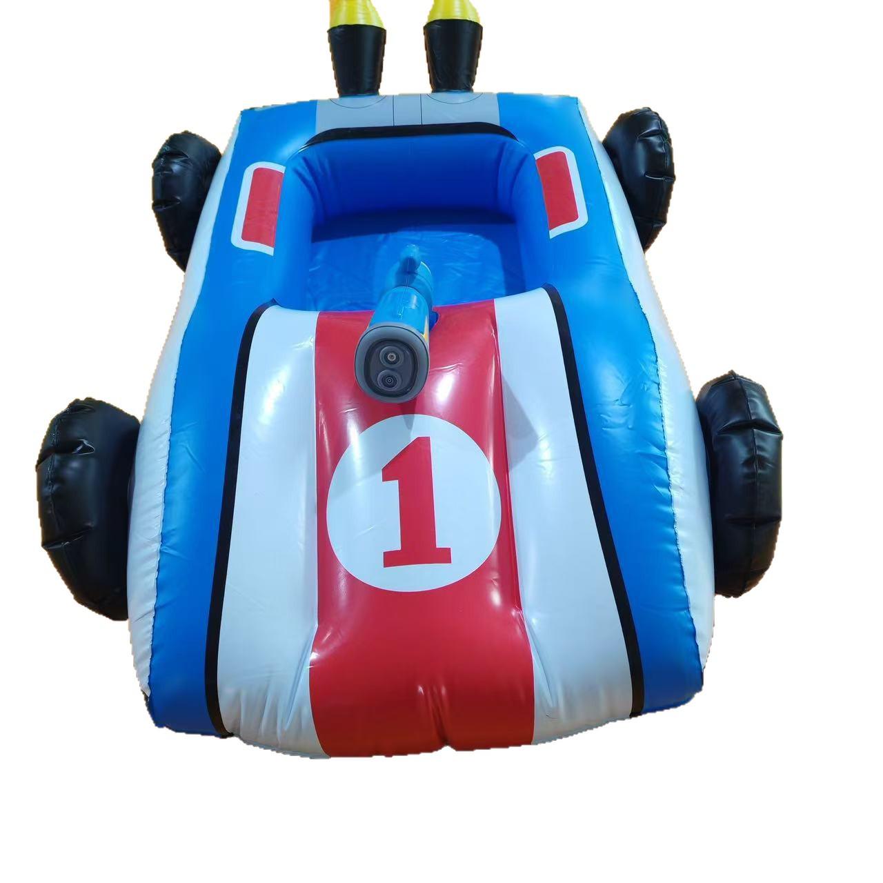 Children s Inflatable Car Float with Water Gun - Durable PVC Swim Ring for Pool Fun Float Only (No Pump)
