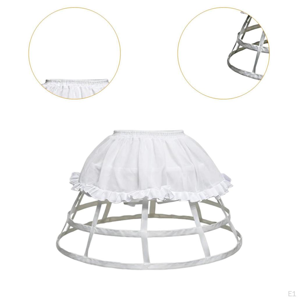 Cage Hoop Skirt Petticoat Comfortable Crinoline for Gown Bridal Dress