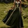 2026 Women's Retro V-Neck Sleeveless Evening Gown - New Artistic Long Dress