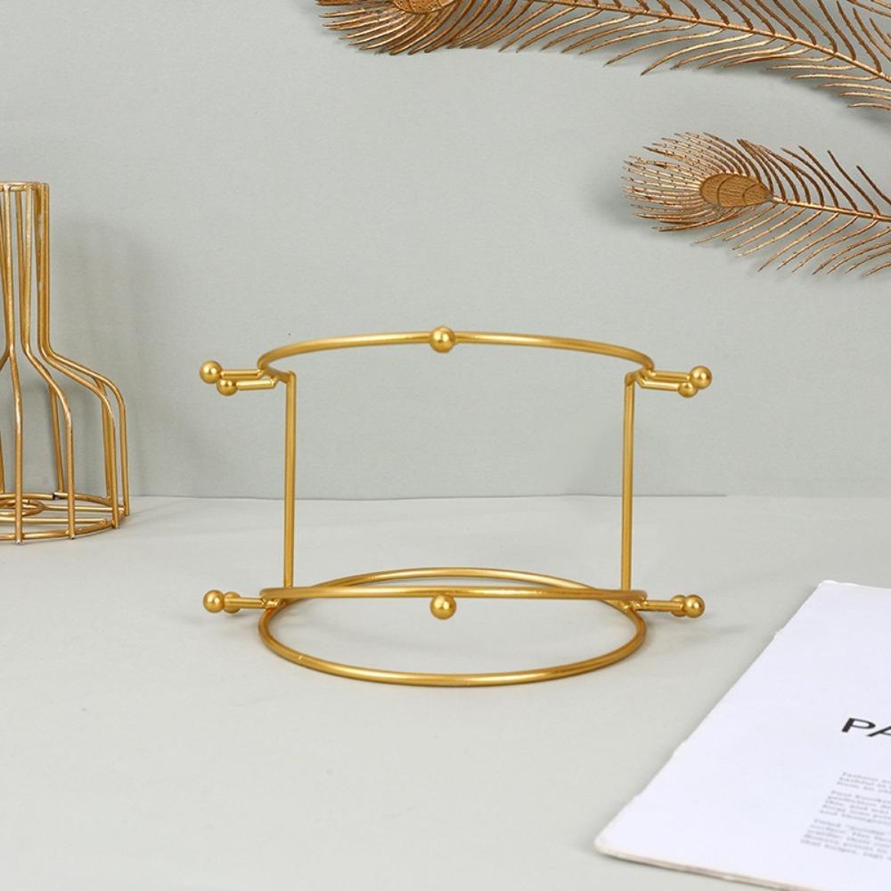Gold White Crown Display Stand 2/3/4-Tier Jewelry Organizer For Girl Room Exhibition
