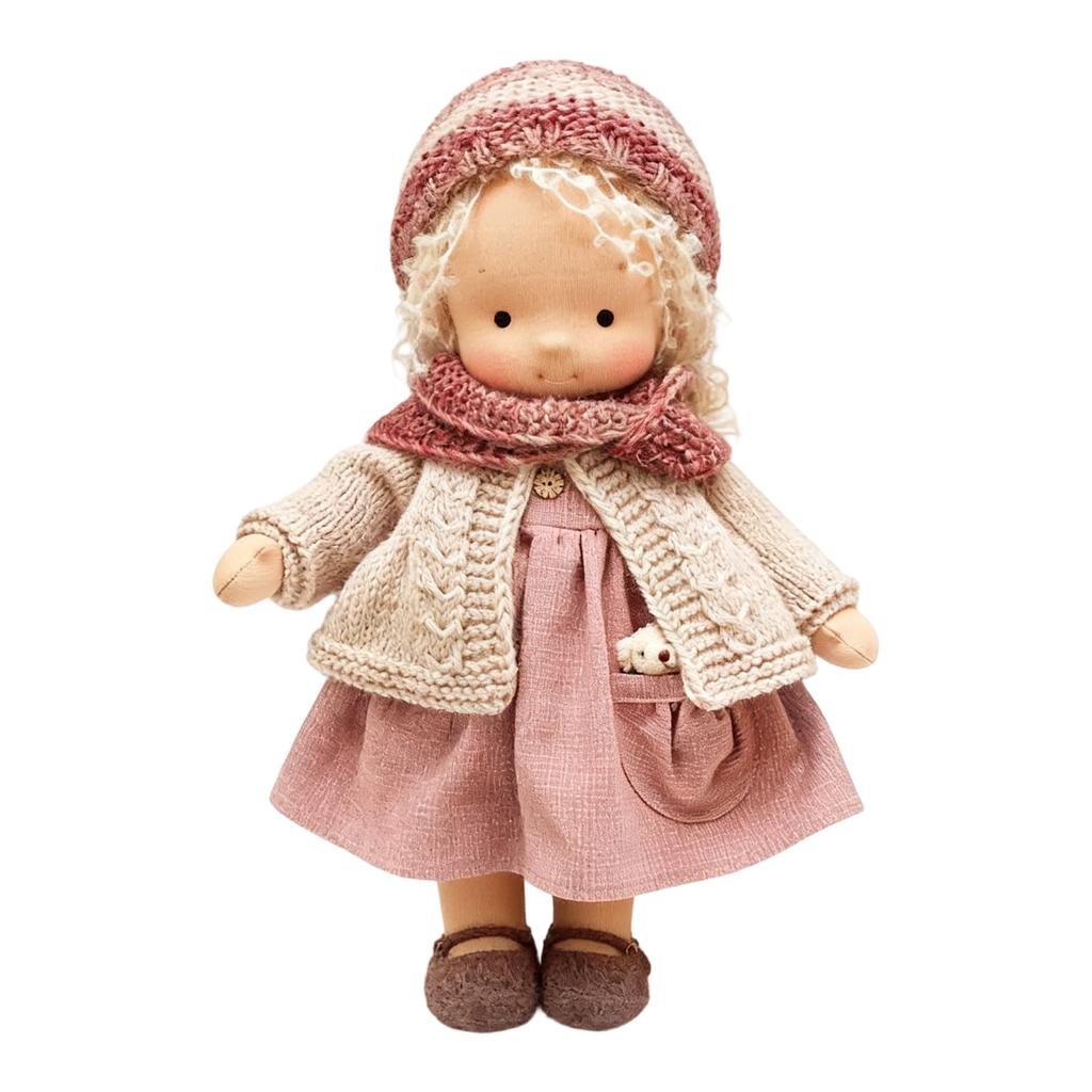 - Doll - Handmade Artist Crafted Doll With Interchangeable Outfits, DIY Dress-Up Doll For Creative Play