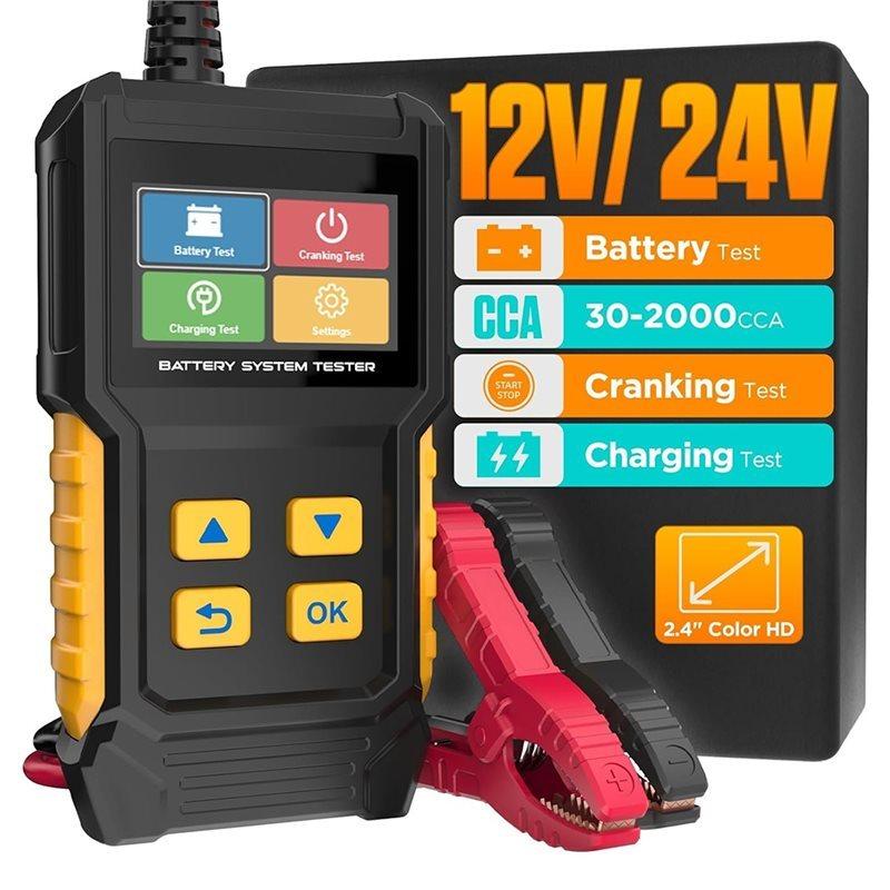 For Car Battery Tester 12V 24V, Automotive Load Tester For Vehicles- For Cars, Trucks, Motorcycles,Boats