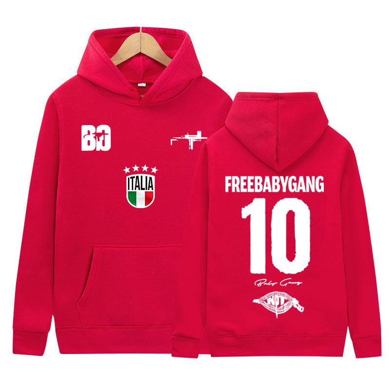 Rapper Baby Gang Tour Album Logo Grafik Hoodie Herren Damen Kleidung Popmusik Sweatshirt Y2K Mode Hochwertige Fleece-Hoodies