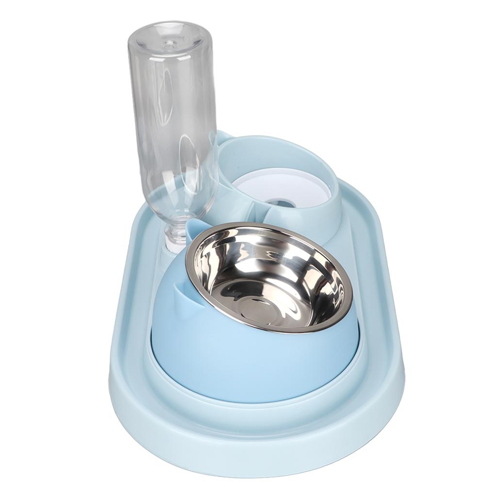 Cat Food and Water Bowl Set Slow Feeding Automatic Drinking Water and Cat Food Bowl for Puppy