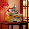 Anta Kids Synthetic Leather Arc Light Trendy Fashion Lightweight Shock Absorption High Top Kids Skate Shoes Men Skate Shoes White Red A12448095-4
