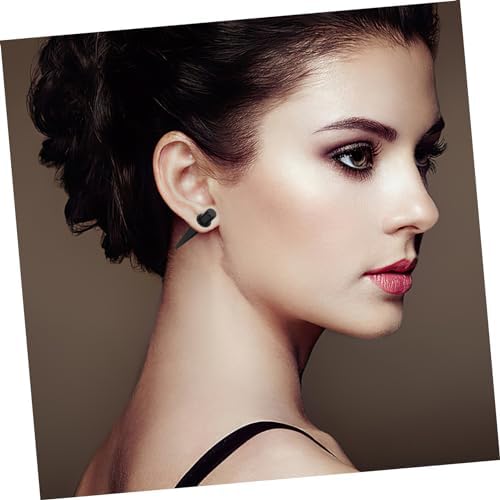 OATIPHO Ear Tapers 23Pcs Black Acrylic Spiral Expander Plugs for Gentle Piercing Stretching Kit