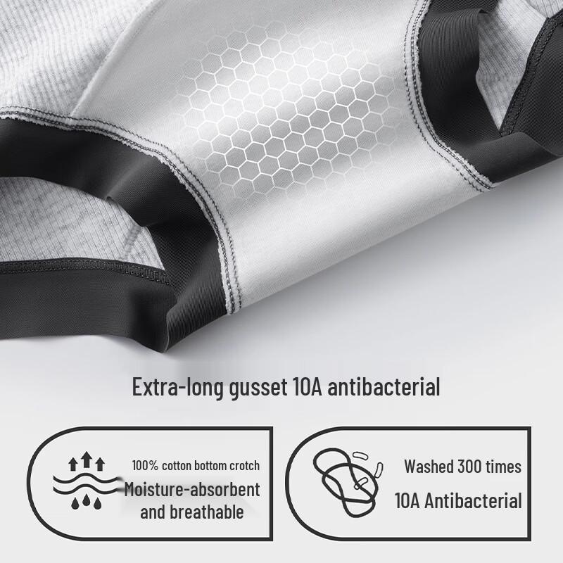 FitonTon Women's Pure Cotton Antibacterial Boy Shorts 3-Pack