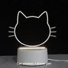 Kids Girlfriend Gift 3D Sticky Note Message Board Night Light USB Charging Warm Light Home Decor Desk Bedside Lamp