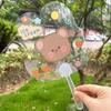 Handicrafts Transparent Hand Fans DIY Graffiti Fan Funny DIY Blank Fan  Kindergarten